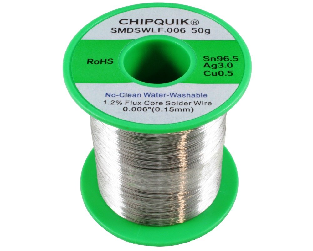 LF Solder Wire 96.5/3/0.5 Tin/Silver/Copper no-Clean .006 50g Ultra Thin