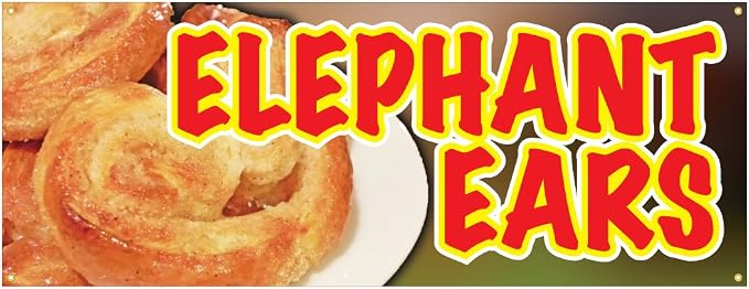 Amazon Com Elephant Ears Banner Snack Hot Fresh Concession Stand