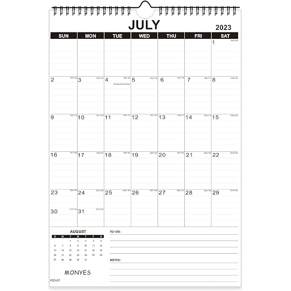Amazon.com: Nekmit 2023-2024 Yearly Monthly Wall Calendar, Wirebound  Calendar for Home Schooling Plan & Schedule, Ruled Blocks, Runs From now to  December 2023, 15 x 12 Inches, Black : Office Products