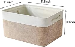 Sacyic Storage Basket Fabric Sturdy Canvas Storage