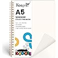 Koogel Sticker Book Collecting, 5.8 x 8 Inch, 50 Sheets with Release Paper