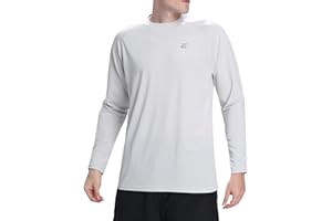 Endyart Men's UPF 50+ Sun Protection Shirts UV SPF Long Sleeve Rash Guard Fishing Swim Shirt Quick Dry