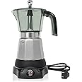 LAOION 6 Cup Manual Espresso Maker, Small Espresso Machines for Home, Cuban Coffee Maker with Detachable Base & Overheat Protection,Cafeteras Electricas Modernas Moka Pot, Greca Electrica De Cafe Gift