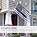 Anley Fly Breeze 3x5 Foot Thin Blue Line USA Flag - Vivid Color and UV Fade Resistant - Canvas Header and Double Stitched - Honoring Law Enforcement Officers Flags Polyester with Brass Grommets