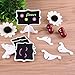 AUSTOR 14 PCS Mini Chalkboard Wedding Signs with Stand for Table, Food, Wedding and Party, White
