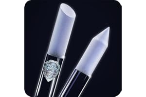 GLADZY Glass Cuticle Pusher Tool - Dual Ended Manicure Stick, Etched Crystal Glass Cuticle Remover, Callous and Dry Skin Fingertip File, Nail Shaper, Professional Nail Care, Ethically Made in EU