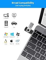 Netac 128GB USB 3.2 Flash Drive Swivel Metal Clip High Speed 90MB/s view 6
