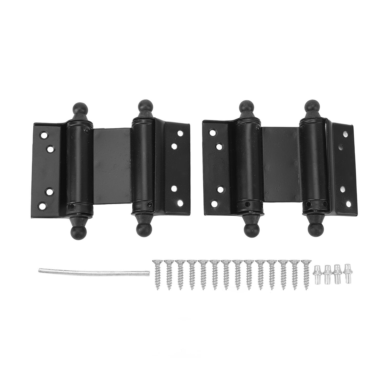 Sonew Stainless Steel Self Closing Door Hinge, Double Swing Action Spring Hinges for Cafe Saloon, Bar Counter & Events Doors, Both Directions Opening, Black