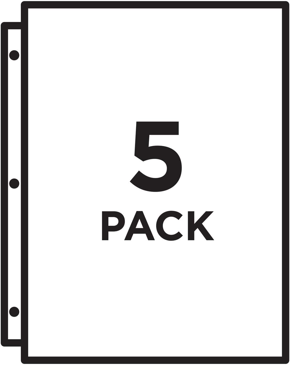 Avery Binder Pockets, Clear, 8.5" x 11", Acid-Free, Durable, 5 Slash Jackets (75243) : Office Products