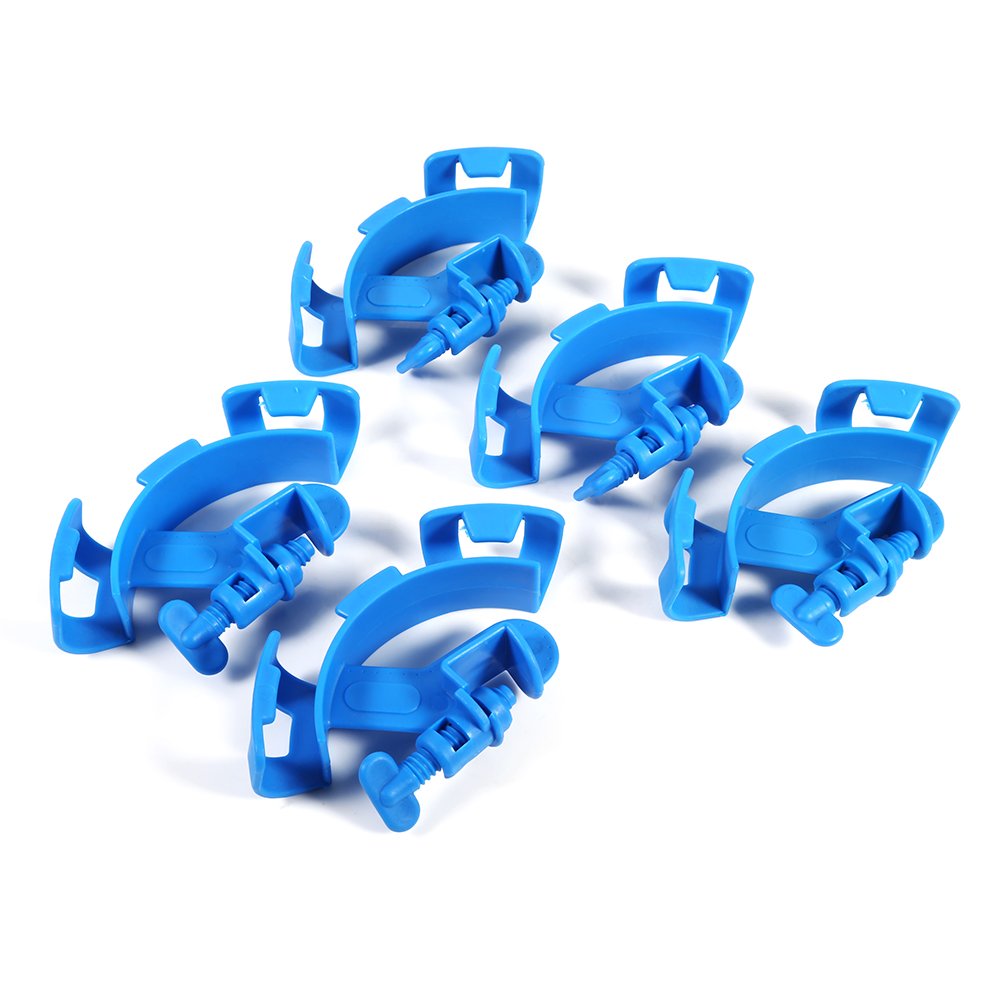 5Pcs Fish Tank Aquarium Filtration, Aquarium Filter Balls, Water Pipe Aquarium Hose Holder Water Pipe Filter Hose Holder for Mount Tube Adjustable Bracket fits most Pipes Attaches with Vice