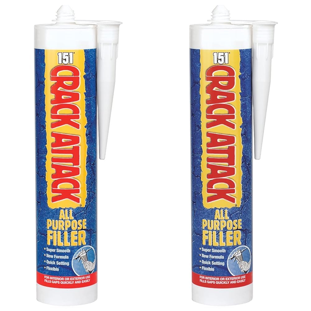 Glues & Fillers 10039 151 CRACK ATTACK ALL PURPOSE FILLER, White (Pack of 2)