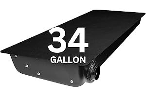 Ameri-Kart 34 Gallon RV Black Water Tank, Leak-Proof RV Water Storage Tank for Toilets in Campers, Trailers, Motorhomes, and RVs, Left Side Discharge, 63" x 24" x 8" (HT-516)