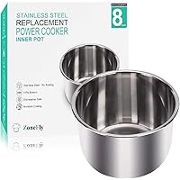 8Qt Power Cooker XL Replacement Inner Pot Stainless Steel Compatible with 8 Quart Power Pressure Cooker Model PPC772 (or…