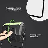 SQUEEZE master 160L Dual Chamber Tumbling Composter Green with Thermometer view 3