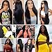 sdamey 360 Straight human hair Wigs (22 Inch, 360 4/27 wig)