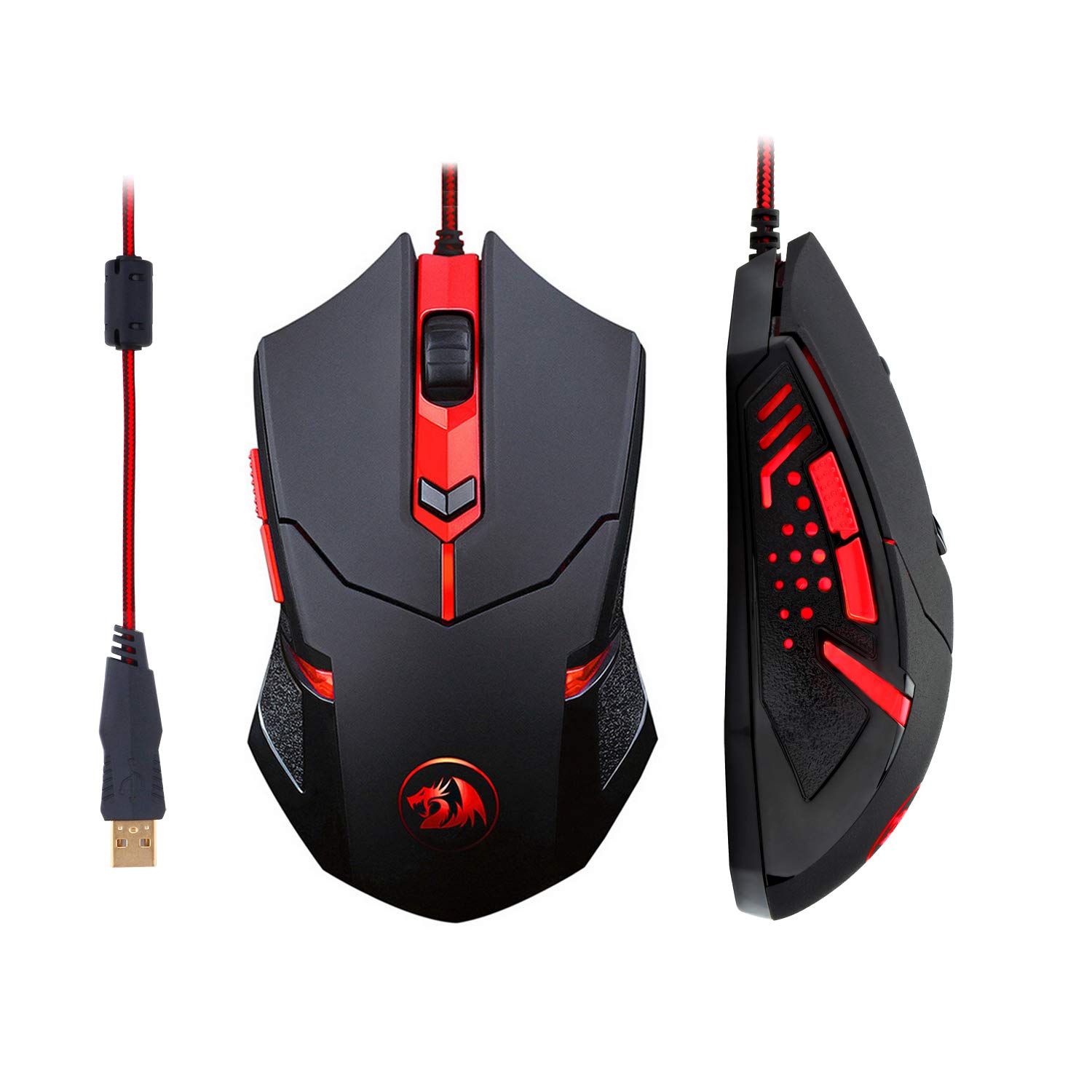 Redragon M601 RGB Gaming Mouse Backlit Wired Ergonomic 7 Button
