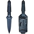 Fixed Blade Knife Tactical, Straight Knife Double Edged, Survival Knife Fixed Blade, 440C Steel 59HRC G10 Handle, With Kydex Sheath and Belt Clip with Lock (TK 999)