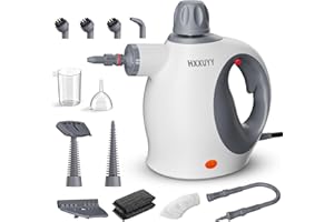 HXXUYY Multi-Surface Handheld Pressurized Steam Cleaner with 13 PCS Accessory ，Portable Steamer for Cleaning, Multipurpose Steam Cleaner for Home/Car/Bathroom/Grease/Upholstery/Floor/Grout and More (White)