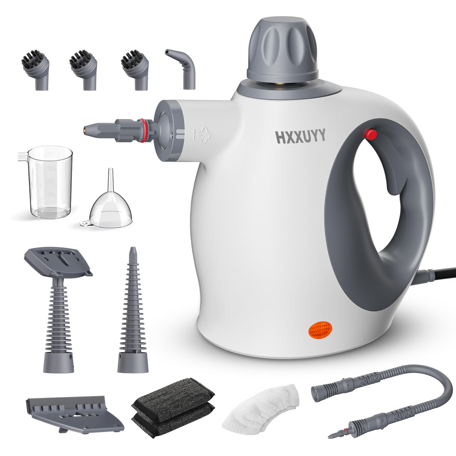 Photo 1 of Multi-Surface Handheld Pressurized Steam Cleaner with 13 PCS Accessory ?Portable Steamer for Cleaning, Multipurpose Steam Cleaner for Home/Car/Bathroom/Grease/Upholstery/Floor/Grout and More (White)