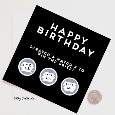 Carte De Vœux Vulgaire Drole Joyeux Anniversaire F K Tous Les Carte A Gratter Amazon Fr Fournitures De Bureau