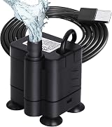 flintronic Submersible Water Pump 150 L/H USB DC 5V 0.4-1.5m Bottom Suction