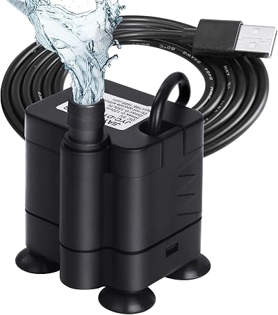 flintronic Submersible Water Pump 150 L/H USB DC 5V 0.4-1.5m Bottom Suction
