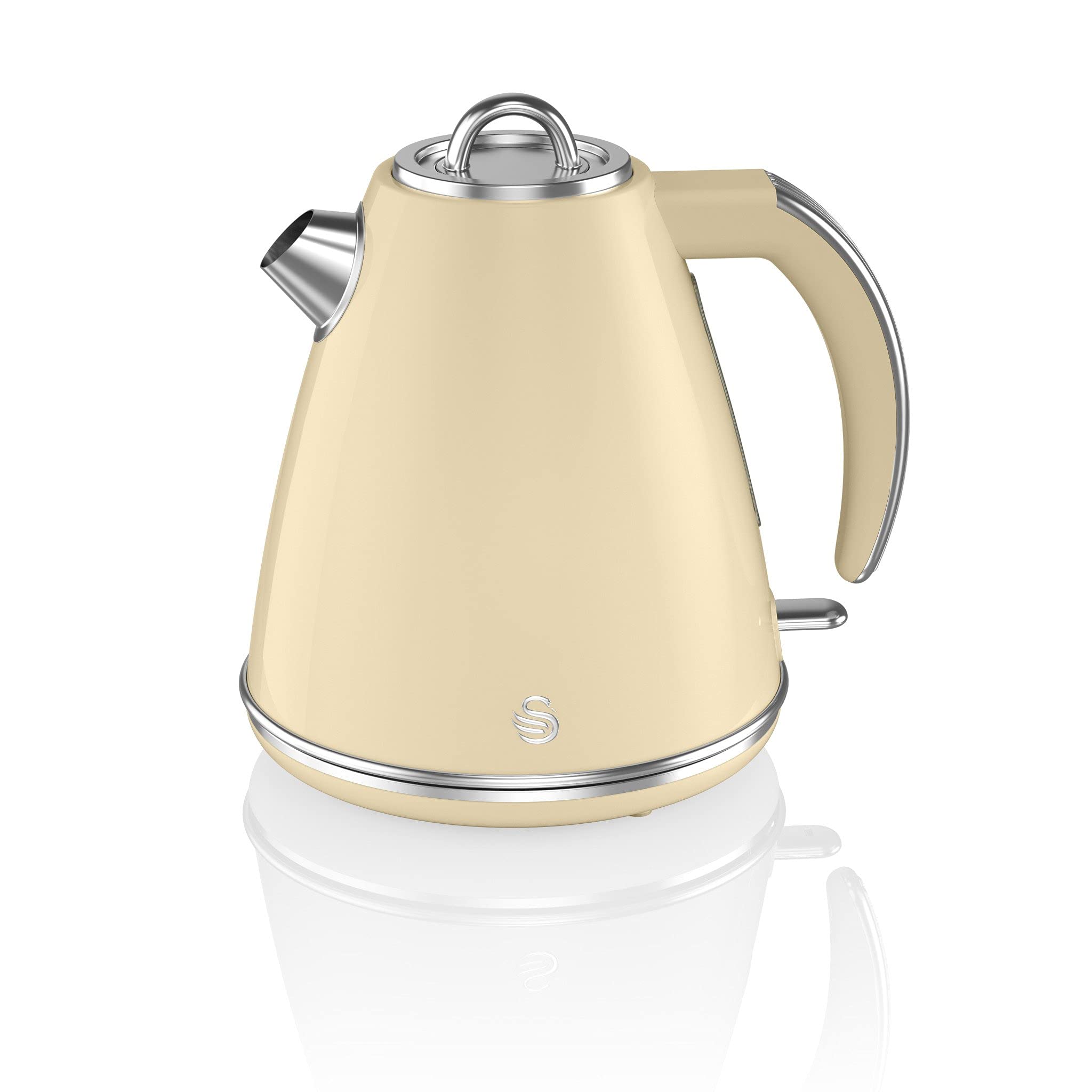 Swan Retro Jug Kettle, Fast Boil, Easy Pour, 360 Degree Base, 1.5L, 3KW, Cream, SK19020CN