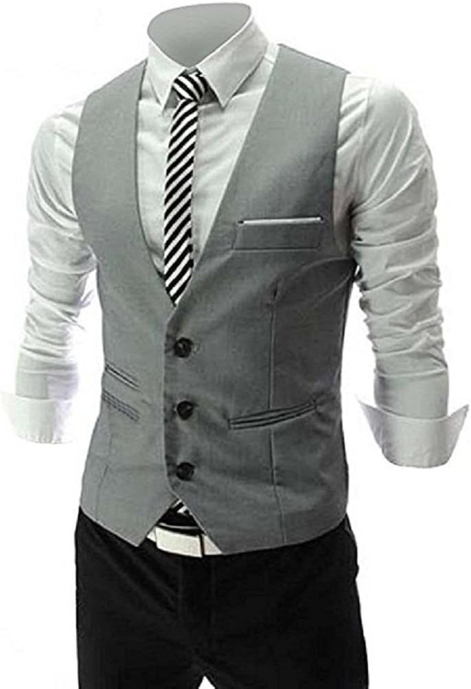 Men Vests Jacket Classic style Slim Fit Business Waistcoat
