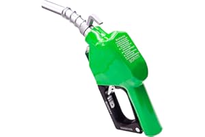 BORRITT Green 3/4" Inch NPT Automatic Shut-Off Fuel Nozzle With Hook 13/16"Spout Max Flow Rate 16 GPM Perfect For Industry,Transportation Used for diesel,gasoline,kerosen