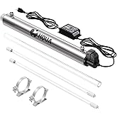 HQUA-OWS-6 Ultraviolet Water Purifier Filter for Kitchen Water Purification,6GPM 110V 25W Model HQUA-UV-6GPM + 1 Extra UV Tube