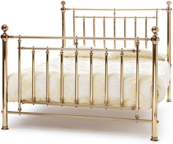 Furniture Expressions Serene Solomon 6FT Super King Size - 180Cm Metal Bed - Brass