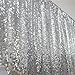 New Year Sequin Silver Curtains, Select You Size, 4FT*8FT Sparkly Silver Sequin Fabric Photography Backdrop, Best Wedding/Home/Party Fashion Decoration