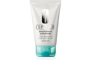 Clinique Blackhead Solutions 7 Day Deep Pore Cleanse & Scrub, Daily Face Cleanser Facial Scrub With Salicylic Acid + Vitamin E For All Skin Types, 4.2 Fl Oz