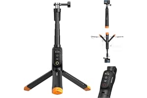 TELESIN Bluetooth Floating Selfie Stick Tripod for GoPro Hero 13/12/11/10/9, Waterproof Extendable Pole 3-in-1 Hand Grip Tripod with Signal Booster, 15M Diving Stick for Surfing, Snorkeling, Vlogging