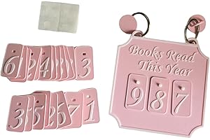 Hi.FANCY Digital Record Keeper Books Read Year Counter Display Hanging Bookshelf Counter Bookish Decor ABS Hanging Bookshelf 