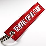 Remove Before Flight Keychain - Red/White 1pc by Rotary13B1