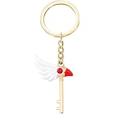 FAADBUK Anime Card Captor Sakura Jewelry Kinomoto Sakura Star Wand Necklace Card Captor Sakura Keychain Card Captor Sakura Lover Gift