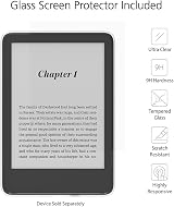 MISSION CABLES Clear Case & Glass Screen Protector for Kindle 2022 view 2