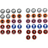 LITKO 11th Edition Master Token Set | Compatible with Warhammer 40K | 25mm (1-inch) Hidden, Battle Shocked &amp; Objective Markers | Set of 42 UV-Printed Markers