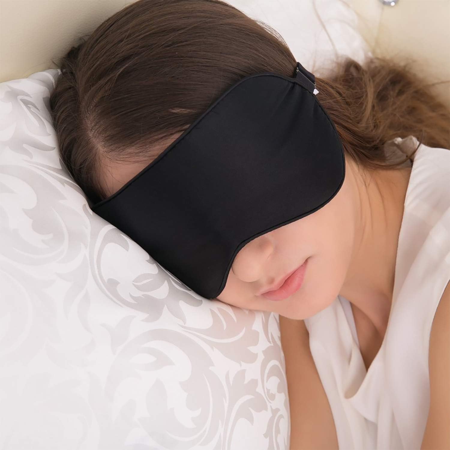 JEFlex Natural Silk Sleep Mask Blindfold, Super-Smooth Eye Mask: Health & Personal Care