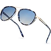 FEISEDY Retro Polarized Aviator Sunglasses for Women Men Vintage Square Sunglass With Classic Style B0259