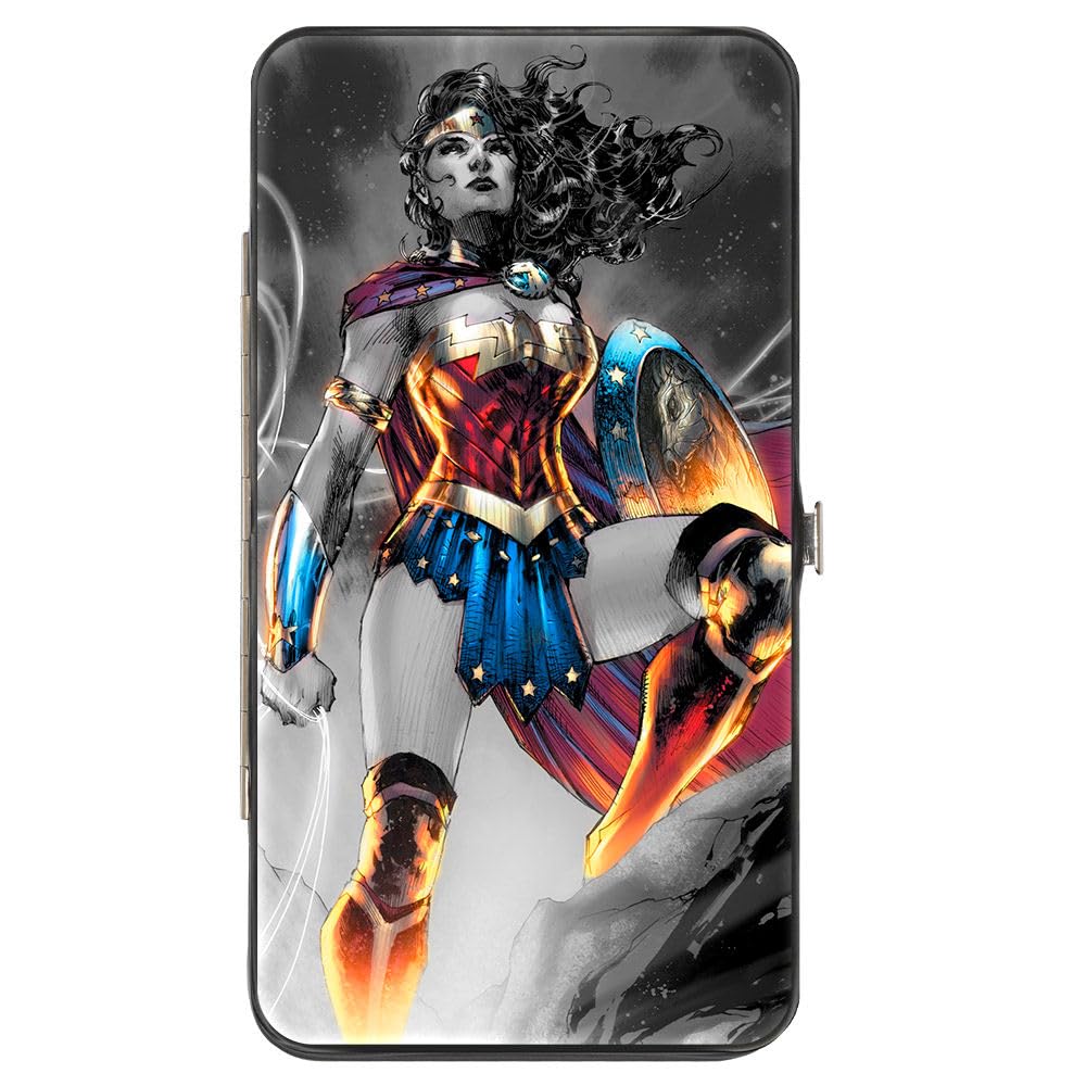 Buckle-Down Unisex-Adult's Hinge Wallet-Wonder Woman, Wonder Woman, 7" x 4", Buckle-Down Hinge Wallet - Wonder Woman