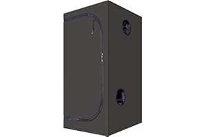 ZAZZY 32"x32"x63" Grow Tent for Indoor Plants 600D Mylar Hydroponic High Reflective GrowTents for Plant Fruit Flower Veg Growing