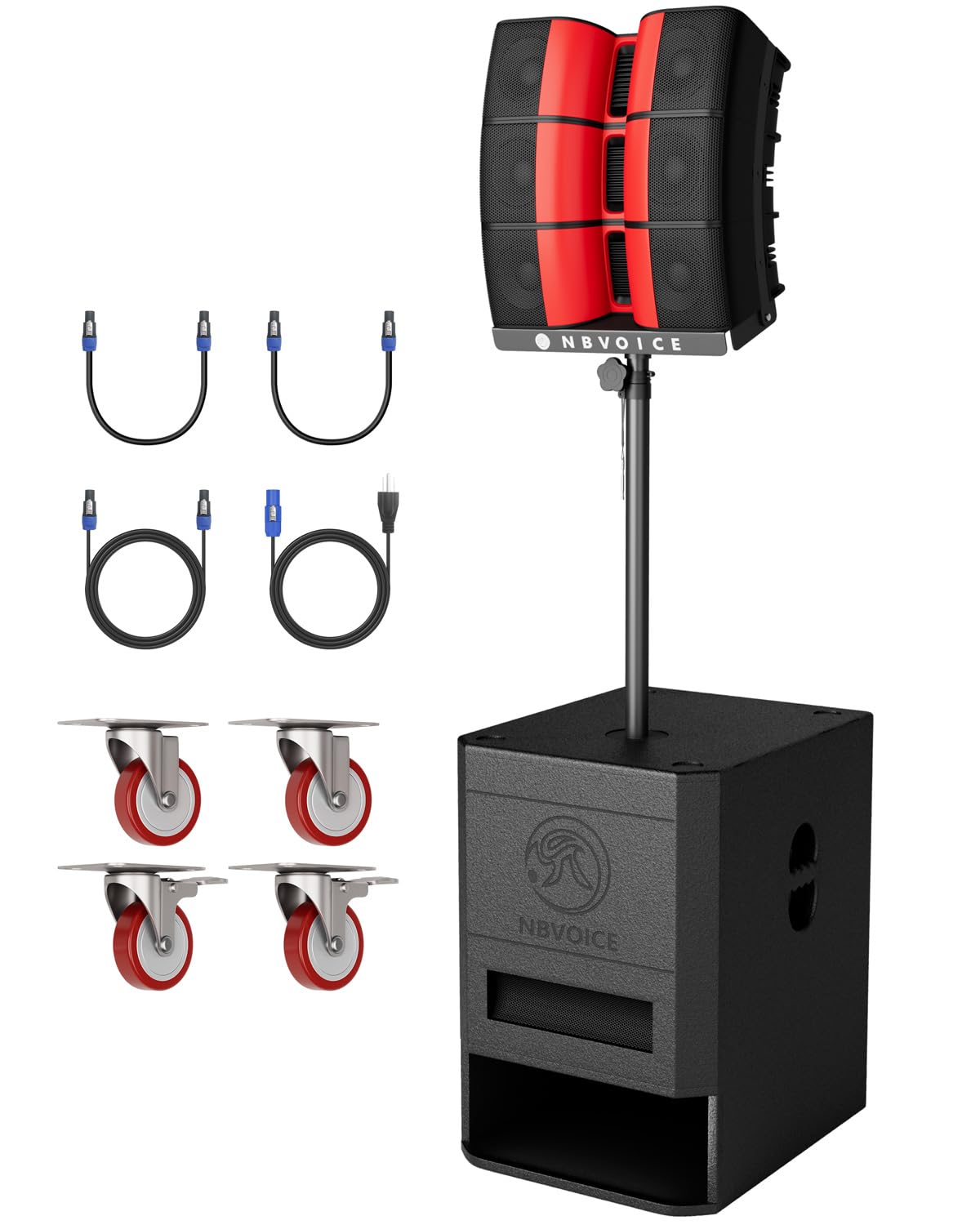 Photo 1 of NBVOICE PRX ONE 2400W PA Speaker System w/ 15" Sub | 131dB Zero-Distortion Sound | Bluetooth DSP Control | Road-Ready Birch Enclosure | 7-Yr Warranty