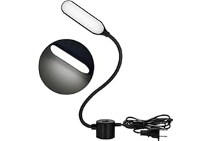 HENGBO LED HengBo Sewing Machine Light, 30 Led Flexible Gooseneck Work Light with Magnetic Mounting Base, 6000K Daylight Workbench Lamp for Lathes, Drill Presses, 3D Printer - Black