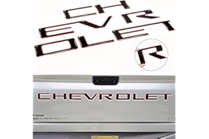 KINGBOO Tailgate Insert Letters -3D Raised Tailgate Letters Compatible with 2019-2022 Silverado Models (Gloss Black with Red Outline)