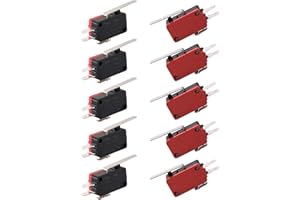 RuoFeng Micro Limit Switch Blade Momentary Short Straight Hinge Lever Arm SPDT Snap Action Cherry Switch LOT for Arduino 250V 16A V-152-1C25 Pack of 10