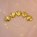 Saododku Gold Birthday Candles,5 Pack Metallic Colors Geometric Heart-Shaped Cake Candles for Birthday Cakes