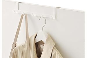 YAMAZAKI home Smart Wide Over the Door Rack, White