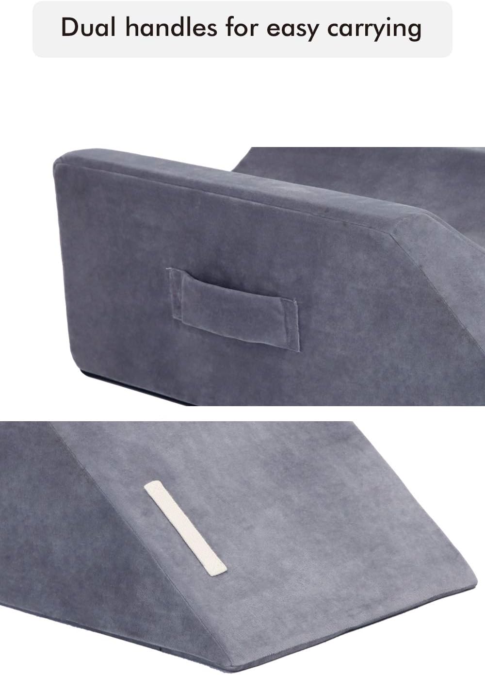 LightEase Memory Foam Leg Support and Elevation Pillow w/Dual Handles for Surgery, Injury, or Rest: Home & Kitchen